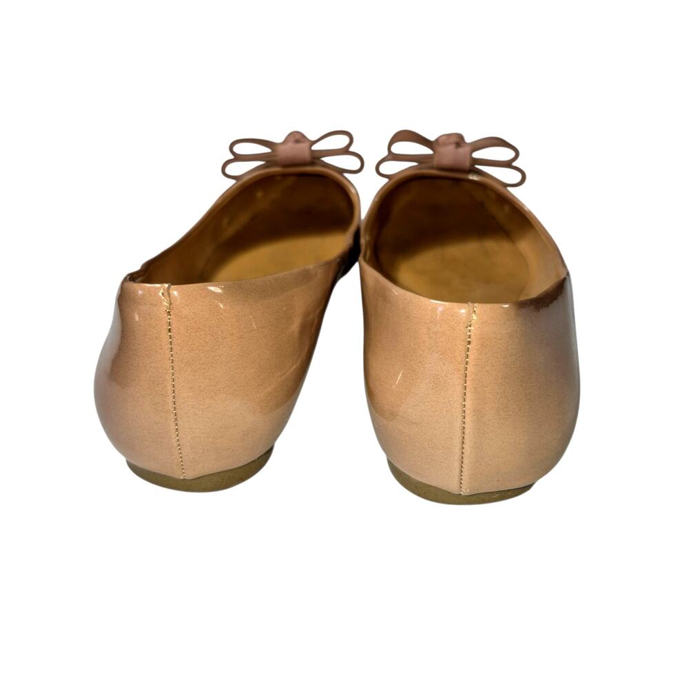 Vintage J Crew 'Emery' Pointed Toe Glossy Patent Leather Flats Bow Detail 7.5 - Picture 4 of 7